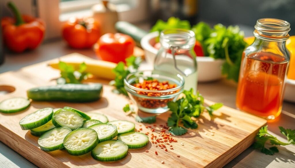 Spicy Cucumber Salad Preparation Spicy Cucumber Salad Preparation
