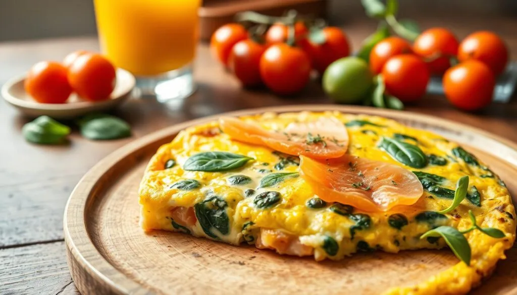 salmon spinach frittata salmon spinach frittata